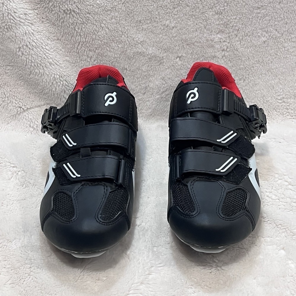 Peloton Cycling Original Altos Shoes Black/Red Size 40 Men 7 Women 9 EXCELLENT